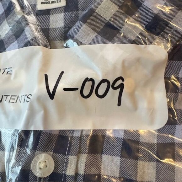 Orvis Large Blue and Charcoal Plaid Long Sleeve Button‎ Down Shirt - Picture 7 of 7